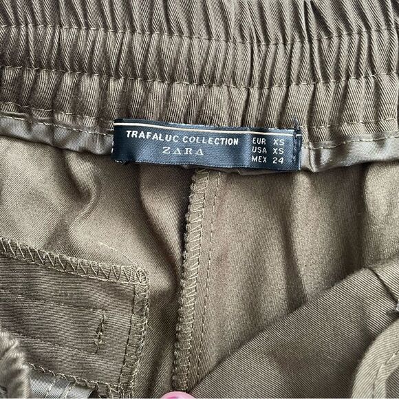 Zara Trafaluc Collection Olive Green Straight Leg Pants size XS - Picture 7 of 7